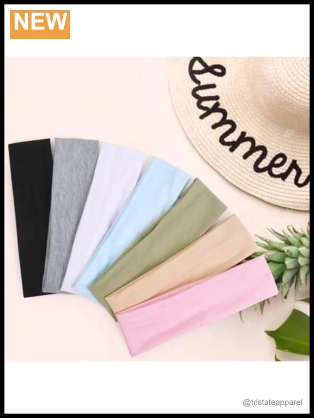7-Piece Stretchy Cotton Headband Set for Women - Non-Slip Yoga & Sports